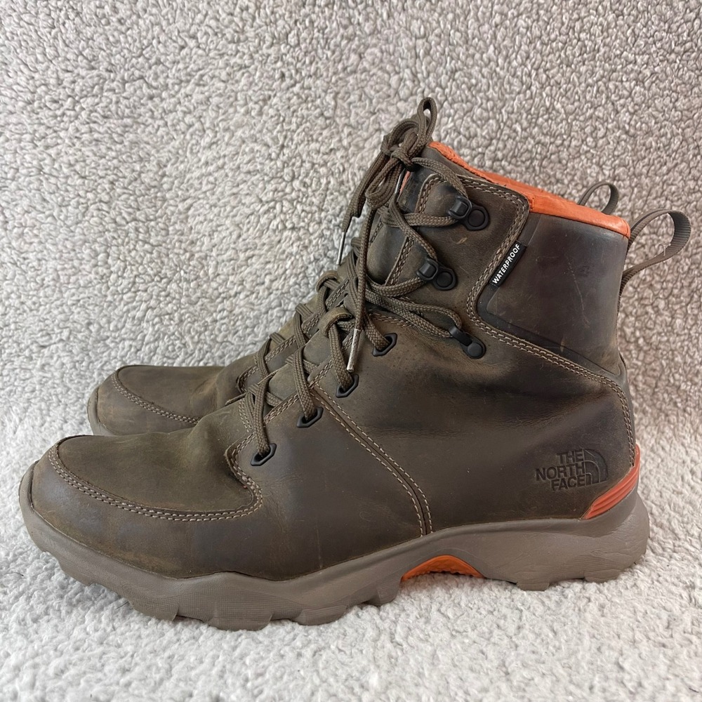 The North Face Thermoball‎ Versa Mens 11.5 Waterproof Leather Brown Hiking Boots